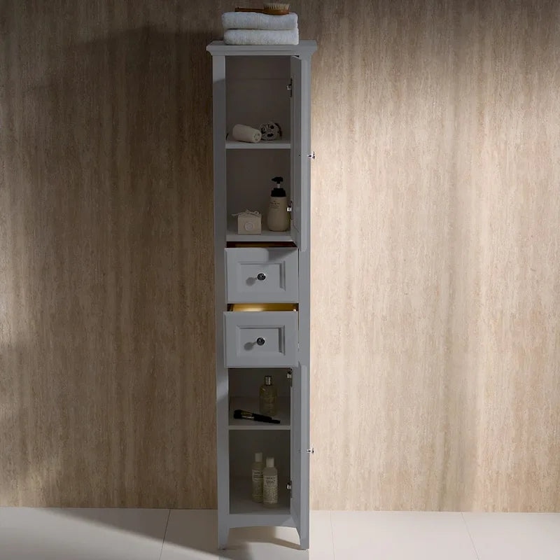 68 MDF Free Standing Bathroom Linen Tower