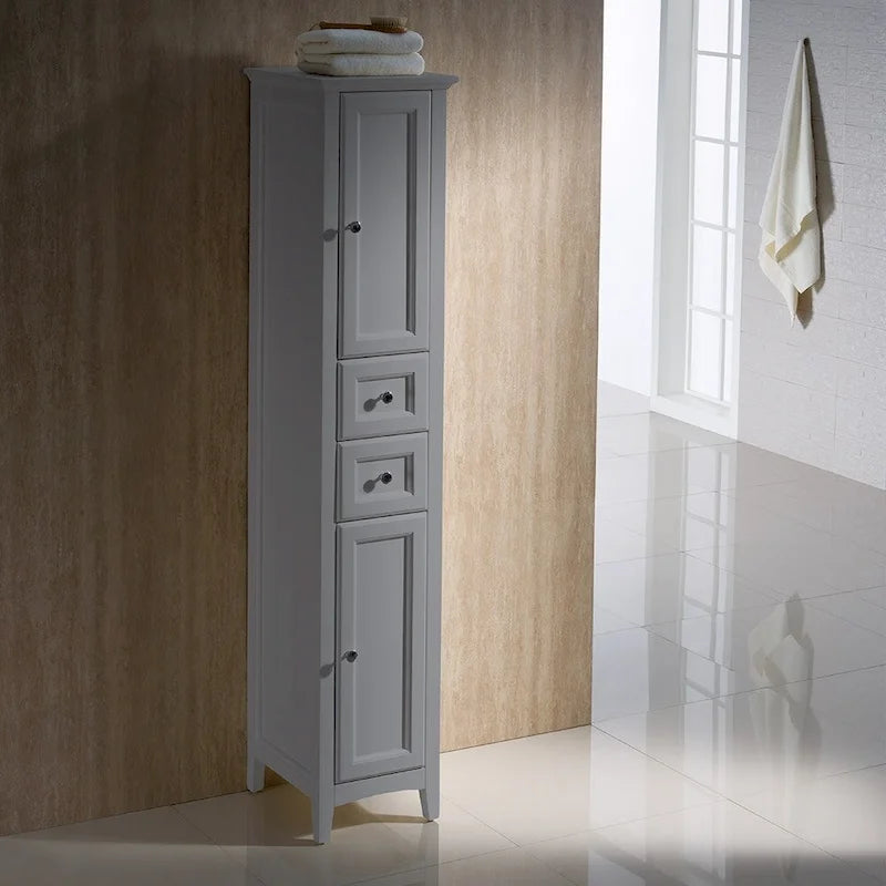 68 MDF Free Standing Bathroom Linen Tower