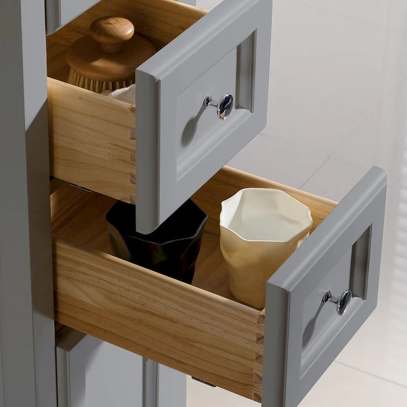 68 MDF Free Standing Bathroom Linen Tower