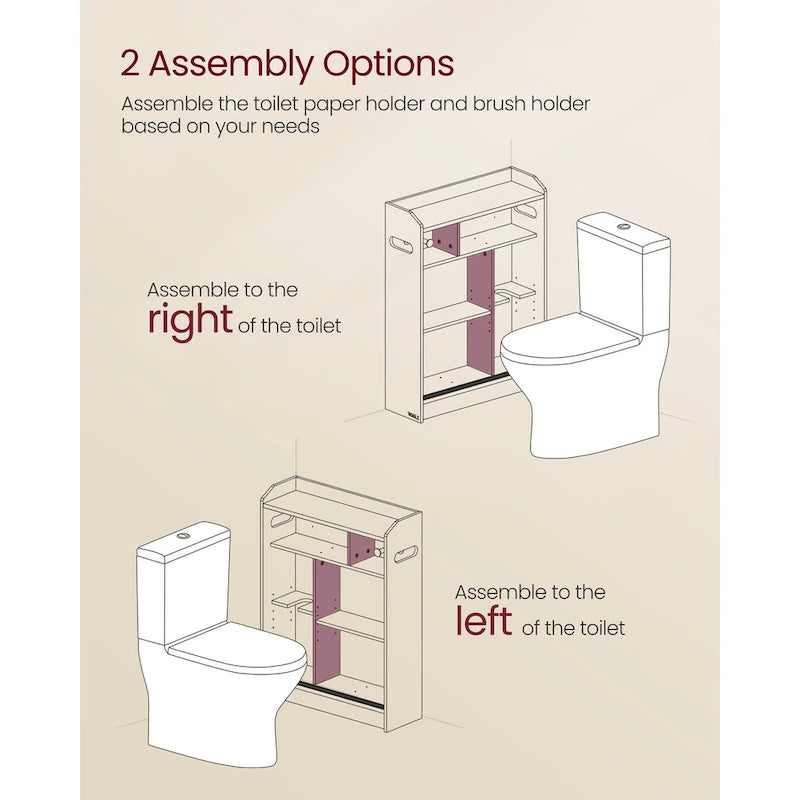 Bathroom Cabinet with Smooth Sliding Doors and Adjustable Shelves Perfect for Bathroom Assesories - 23.6L x 7.9W x 31.5H