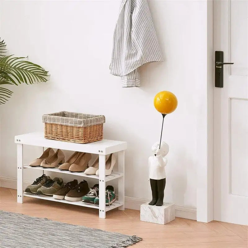 3-Tier Shoe Rack Bench - 11D x 27.6W x 17.7H