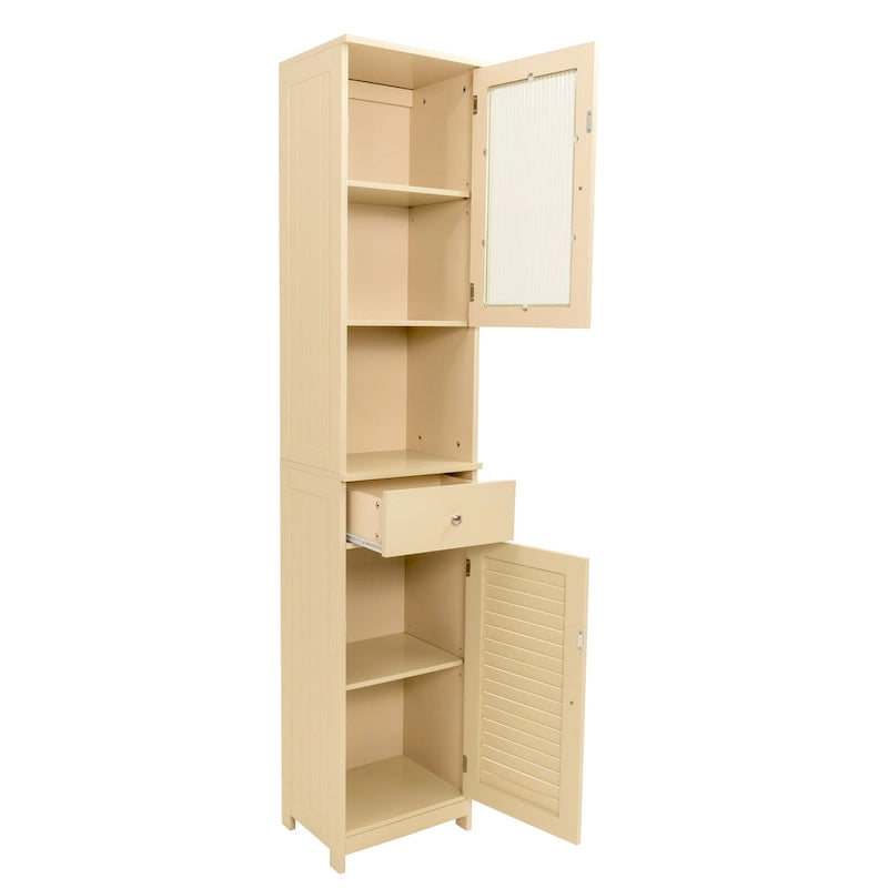 70.9 H Bathroom Storage Cabinet with 2 Doors & 1 Drawer,Freestanding Storage Tower