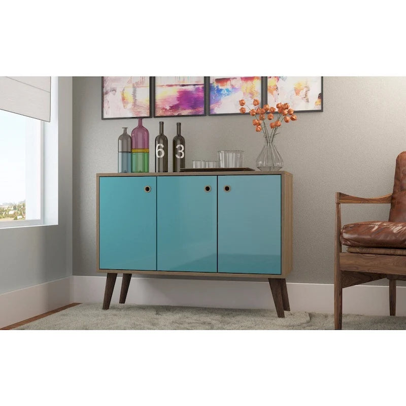 35.43 Buffet Stand with 3 Shelves and 3 Doors