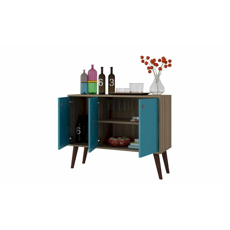 35.43 Buffet Stand with 3 Shelves and 3 Doors