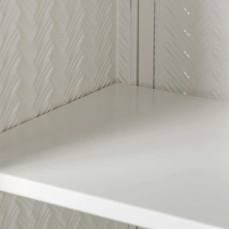 27.56Glass Doors Modern Two-door Wall Cabinet with Featuring Three-tier Storage - N/A