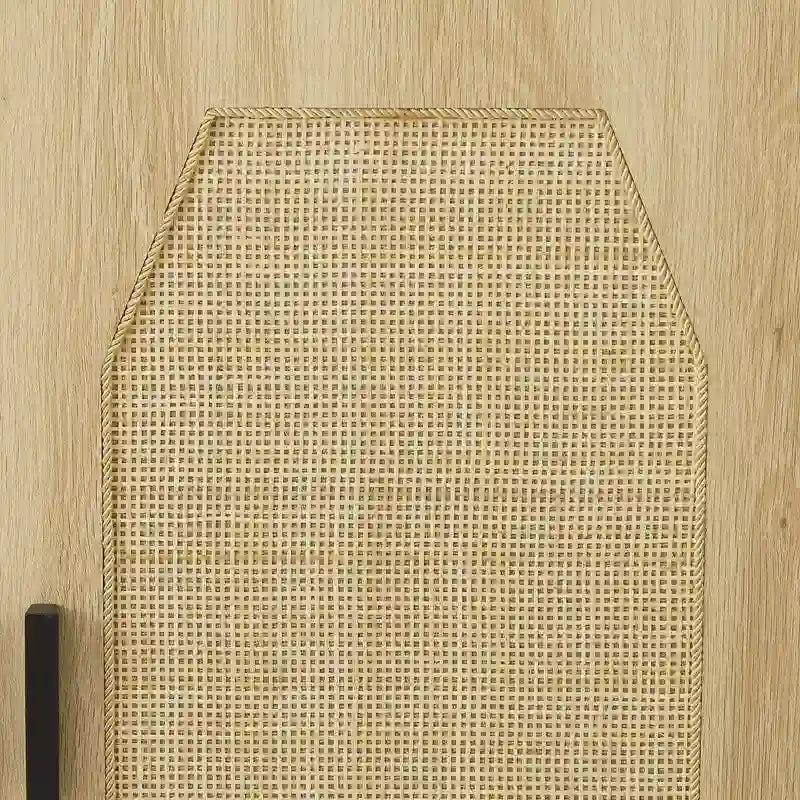Kitchen Sideboard Storage Cabinet with Rattan Decorative Doors