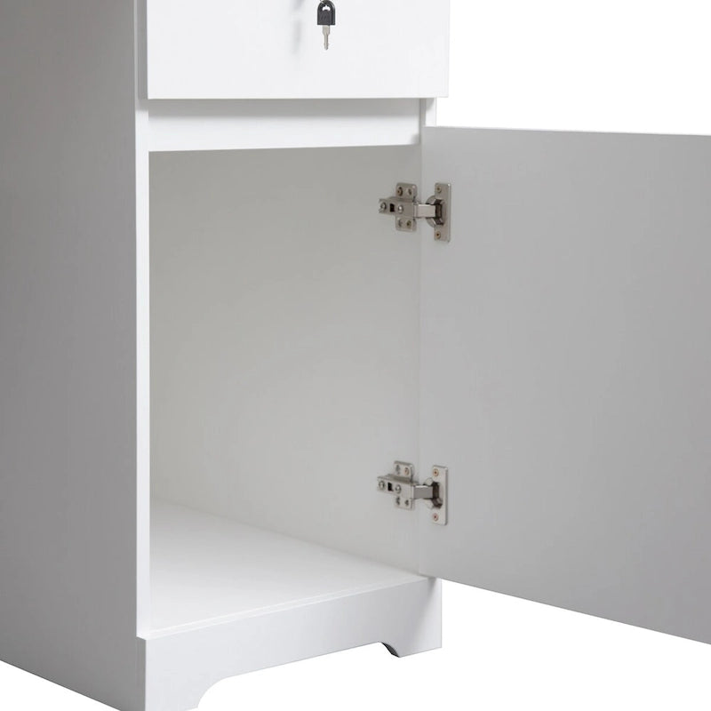 White Modern Buffet Cabinet with Storage, Fluted Sideboard Large Buffet with Adjustable Shelves,Accent Cabinet Console Table