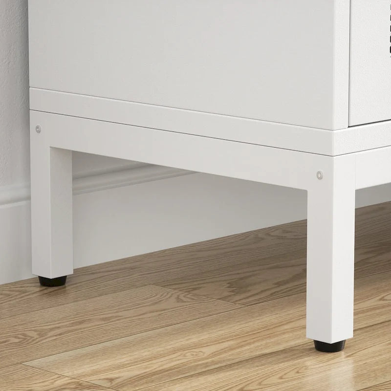 45 W Accent Cabinet with Drawers and Charge Station, Storage Sideboard with LED Light