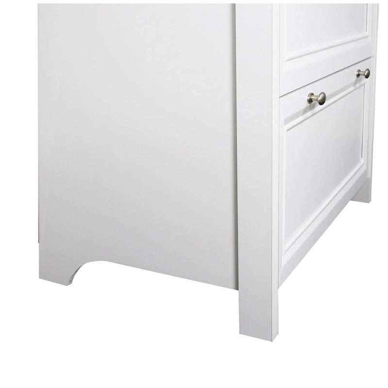 Grey Oak and White Finish 2 Drawer Lateral Filing Cabinets