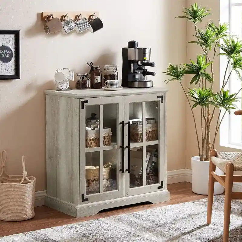 Coffee Bar Storage Cabinet - 16D x 32W x 32H