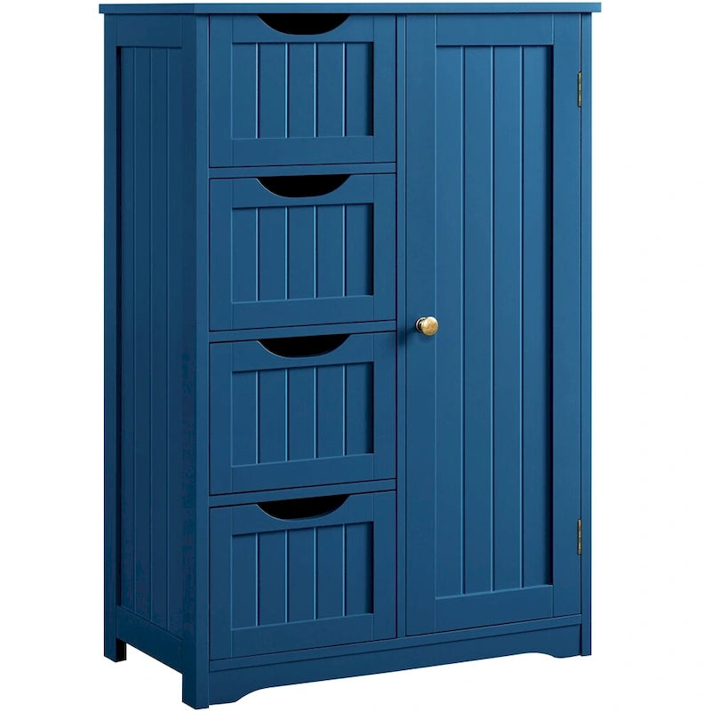 4-Tier Wooden Bathroom Floor Cabinet for Bathroom Kitchen - N/A