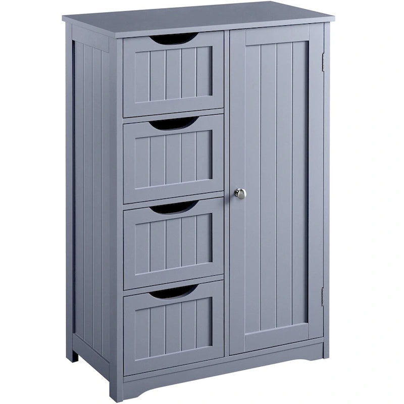 4-Tier Wooden Bathroom Floor Cabinet for Bathroom Kitchen - N/A