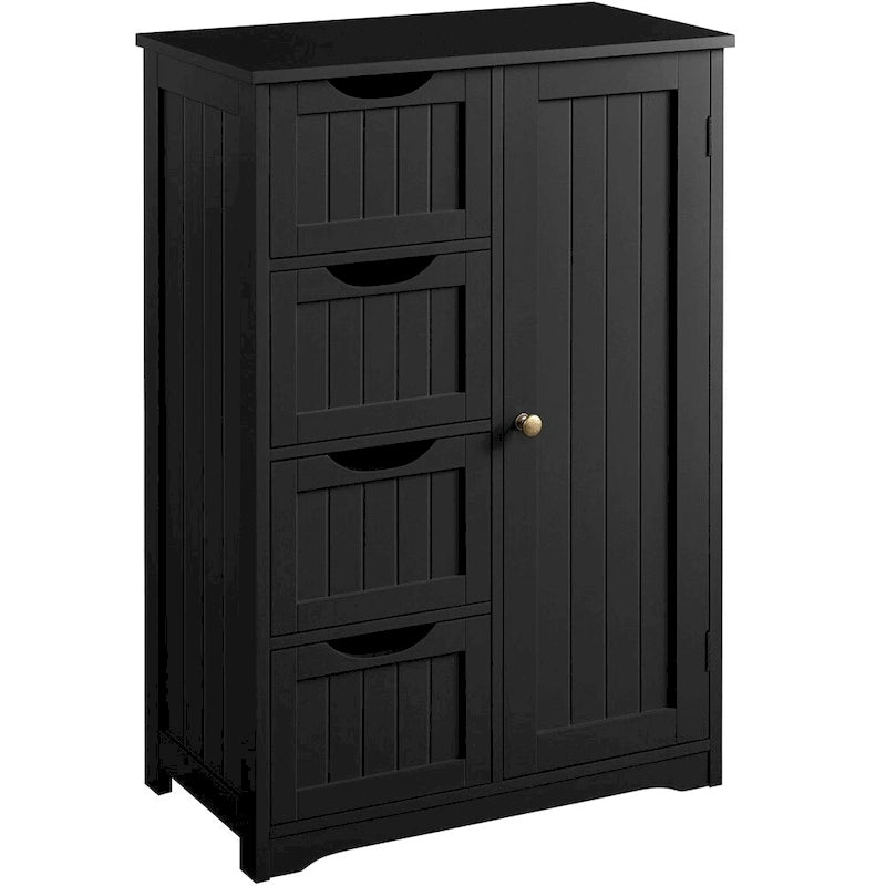 4-Tier Wooden Bathroom Floor Cabinet for Bathroom Kitchen - N/A