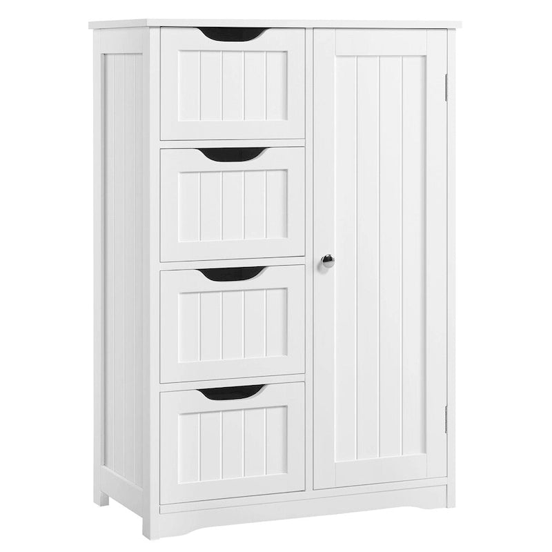 4-Tier Wooden Bathroom Floor Cabinet for Bathroom Kitchen - N/A